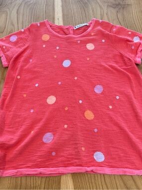 Coral Short-Sleeve Dot Tee